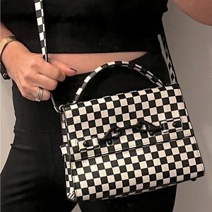 Rebecca Minkoff Checkered Lou Top Handle Bag